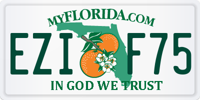 FL license plate EZIF75