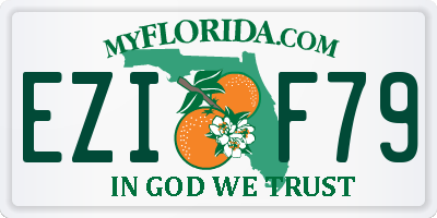 FL license plate EZIF79