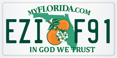 FL license plate EZIF91