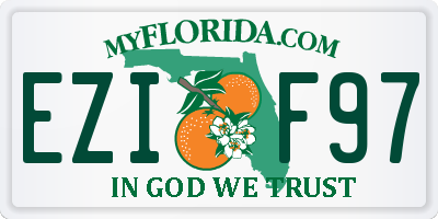 FL license plate EZIF97