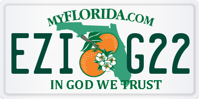 FL license plate EZIG22