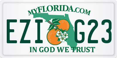 FL license plate EZIG23