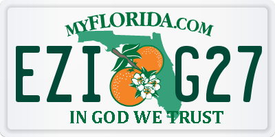 FL license plate EZIG27