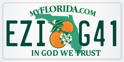 FL license plate EZIG41