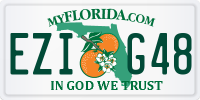 FL license plate EZIG48