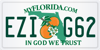 FL license plate EZIG62