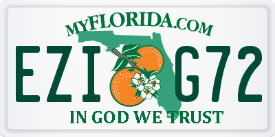 FL license plate EZIG72