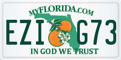 FL license plate EZIG73