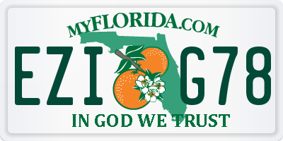 FL license plate EZIG78