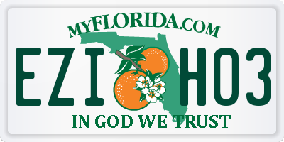 FL license plate EZIH03