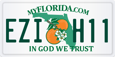 FL license plate EZIH11