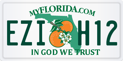 FL license plate EZIH12