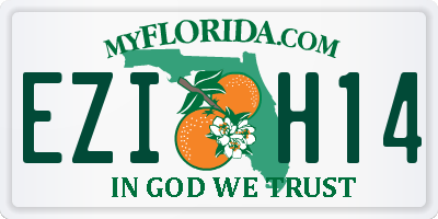 FL license plate EZIH14