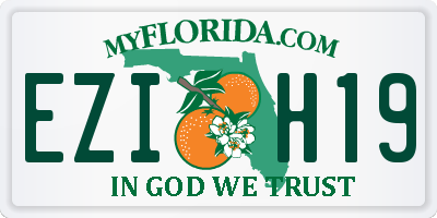 FL license plate EZIH19