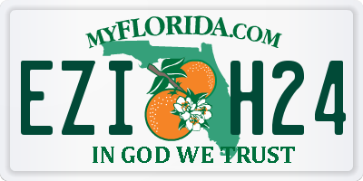 FL license plate EZIH24