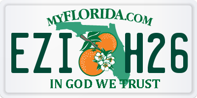 FL license plate EZIH26