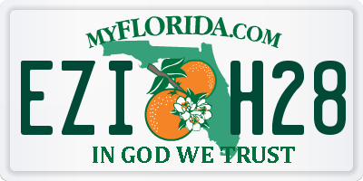 FL license plate EZIH28