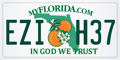FL license plate EZIH37
