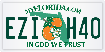 FL license plate EZIH40