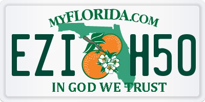 FL license plate EZIH50