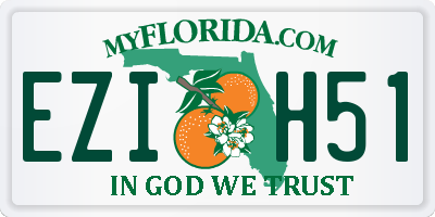 FL license plate EZIH51