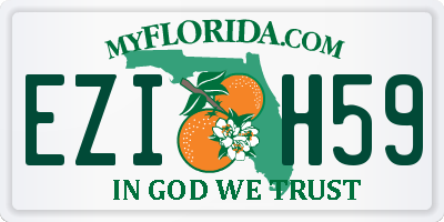FL license plate EZIH59