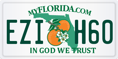 FL license plate EZIH60