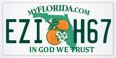 FL license plate EZIH67