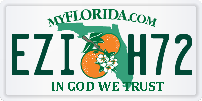 FL license plate EZIH72