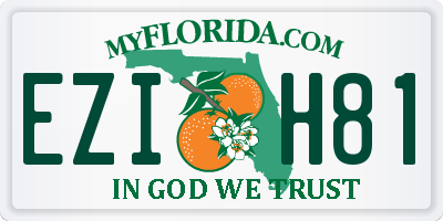 FL license plate EZIH81