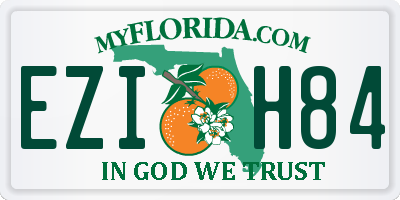 FL license plate EZIH84