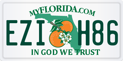 FL license plate EZIH86