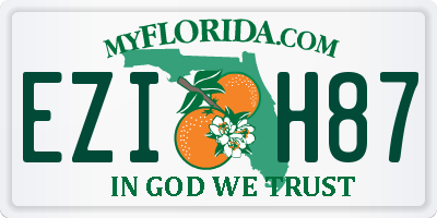 FL license plate EZIH87