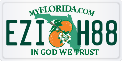 FL license plate EZIH88