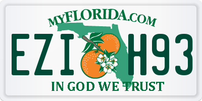 FL license plate EZIH93