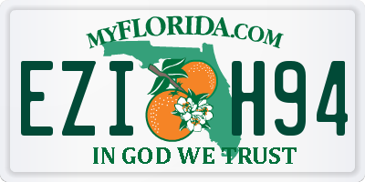 FL license plate EZIH94