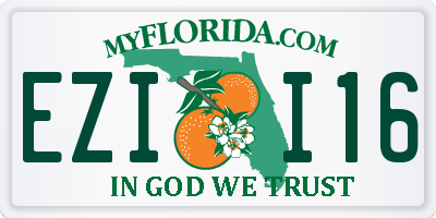 FL license plate EZII16