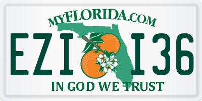 FL license plate EZII36