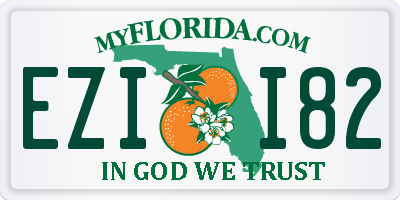 FL license plate EZII82