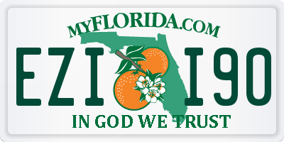 FL license plate EZII90