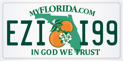 FL license plate EZII99