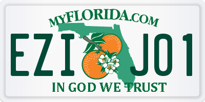 FL license plate EZIJ01