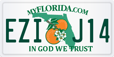 FL license plate EZIJ14