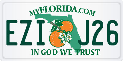 FL license plate EZIJ26