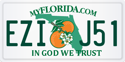 FL license plate EZIJ51