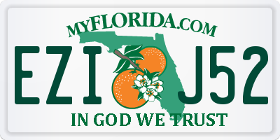 FL license plate EZIJ52