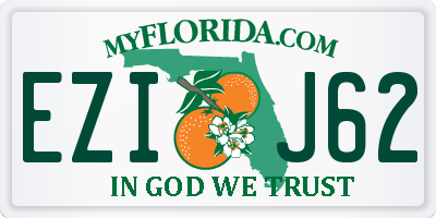 FL license plate EZIJ62
