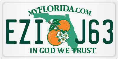 FL license plate EZIJ63