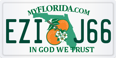 FL license plate EZIJ66