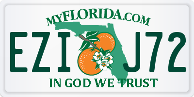FL license plate EZIJ72